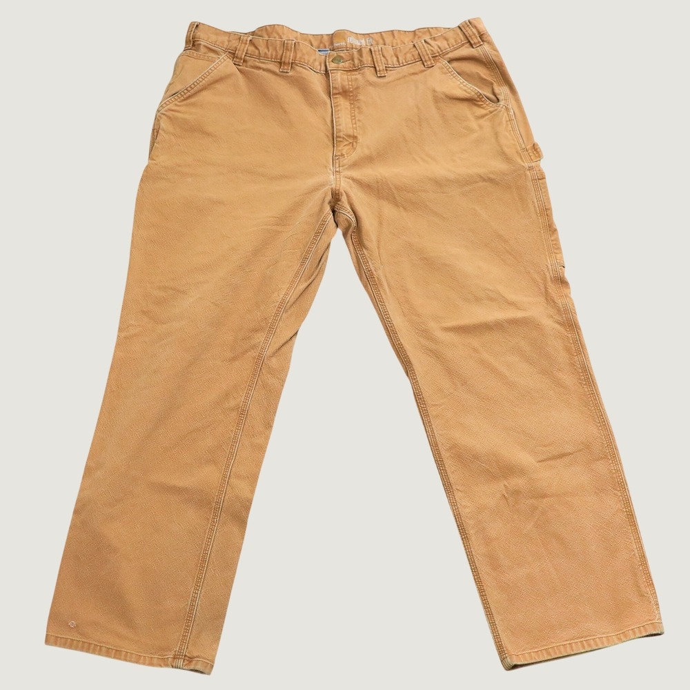 Carhartt Carpenter Pants Mens 44x32 Brown Relaxed Fit Rugged Workwear 103279 211